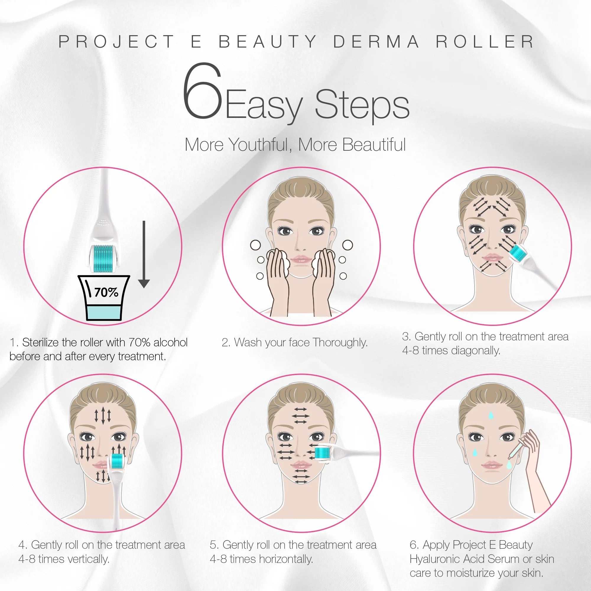 Derma Roller | 540 Titanium Microneedles | Facial & Body Skincare Tool | for Smoother Skin